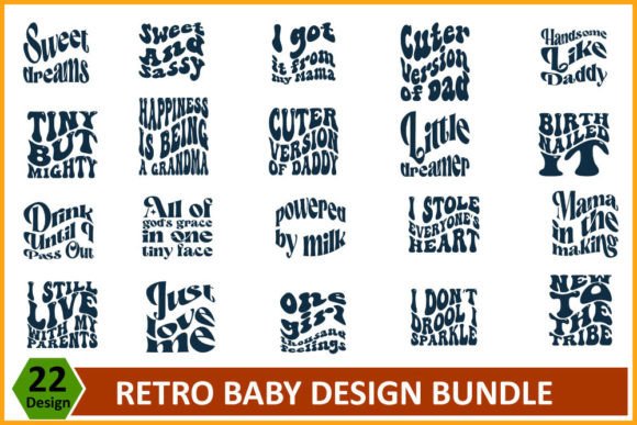 A Retro Baby Graphics Bundle for Modern T-Shirt Designs