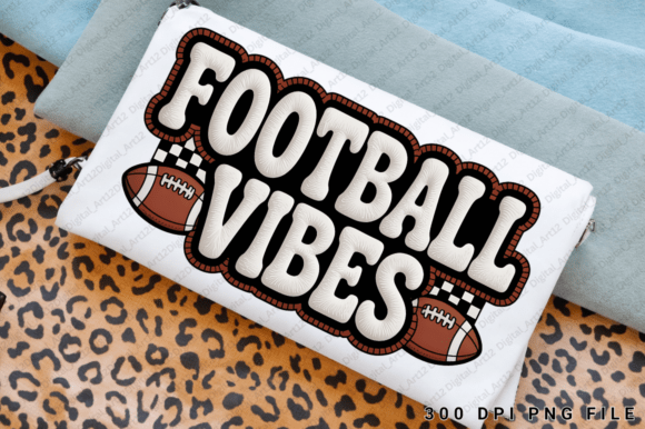 Football Vibes Sublimation PNG Football for Graphics & T-Shirt Designs