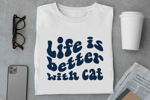 Retro Cat Graphics for T-Shirts and Brand Projects