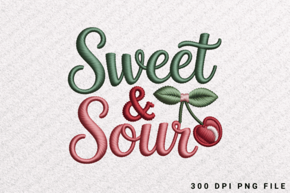 Sweet and Sour Sublimation PNG: A Chenille Patch Design for Graphics and T-Shirt Projects